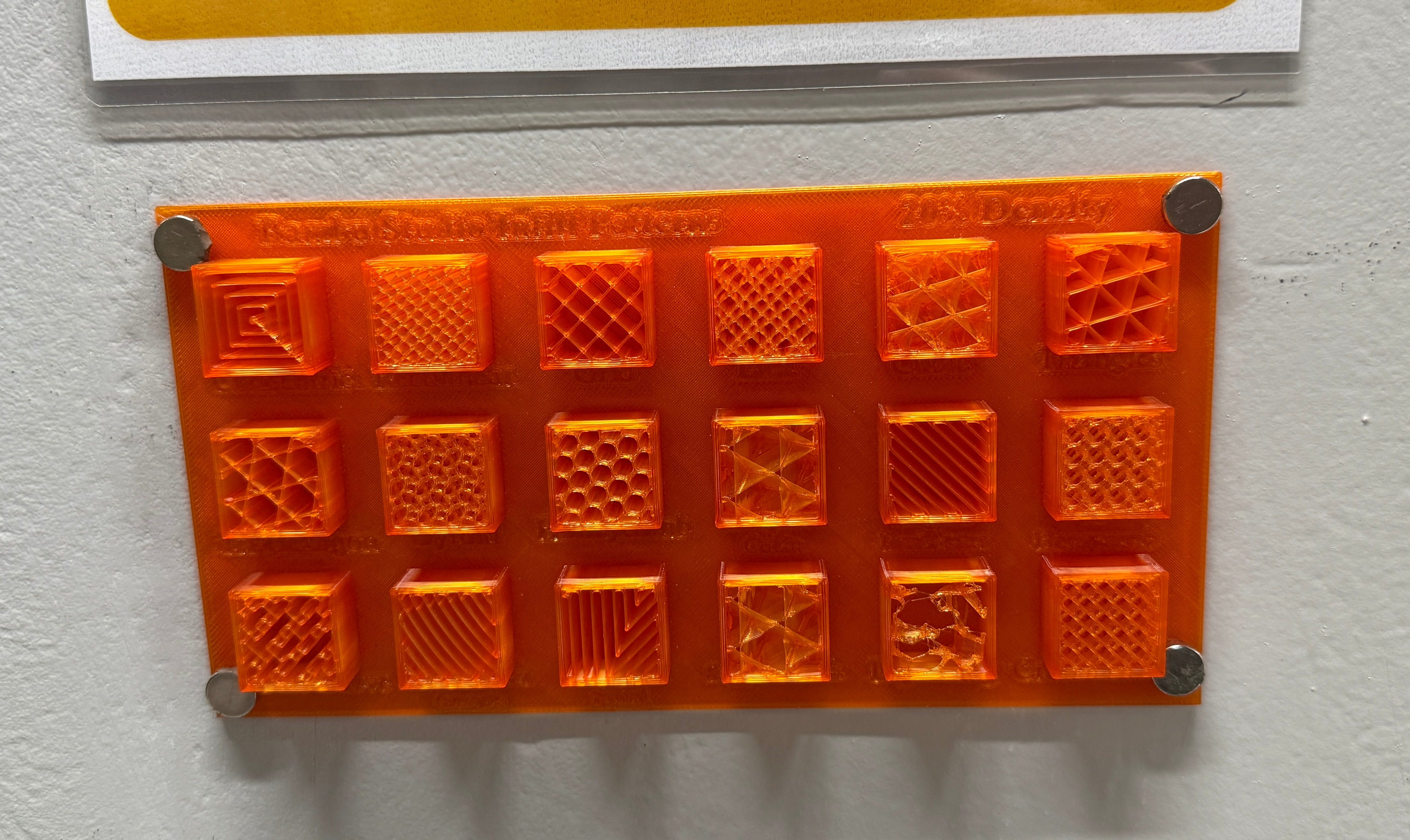 Printed infill patterns photo