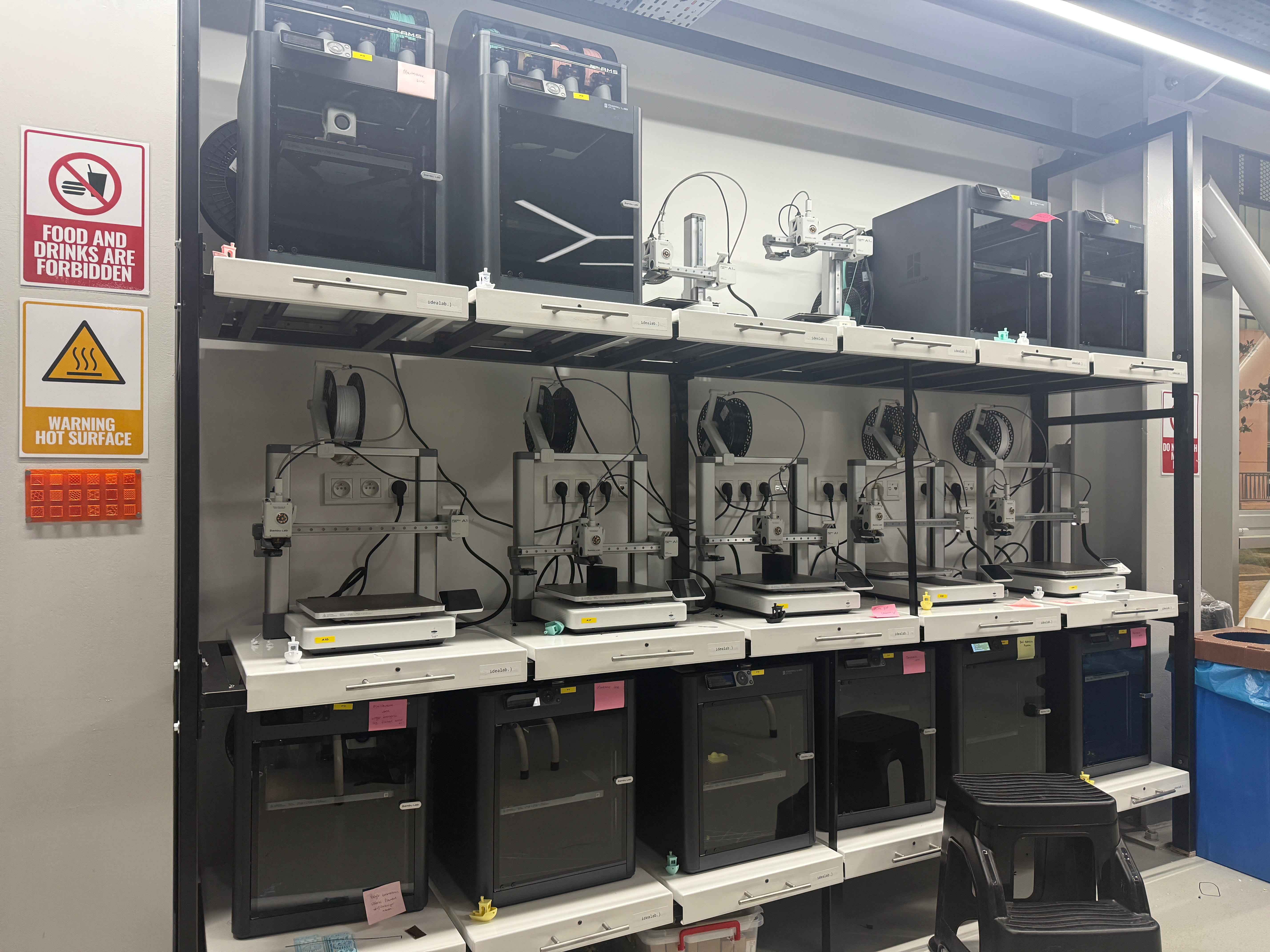 Photo of the printer wall