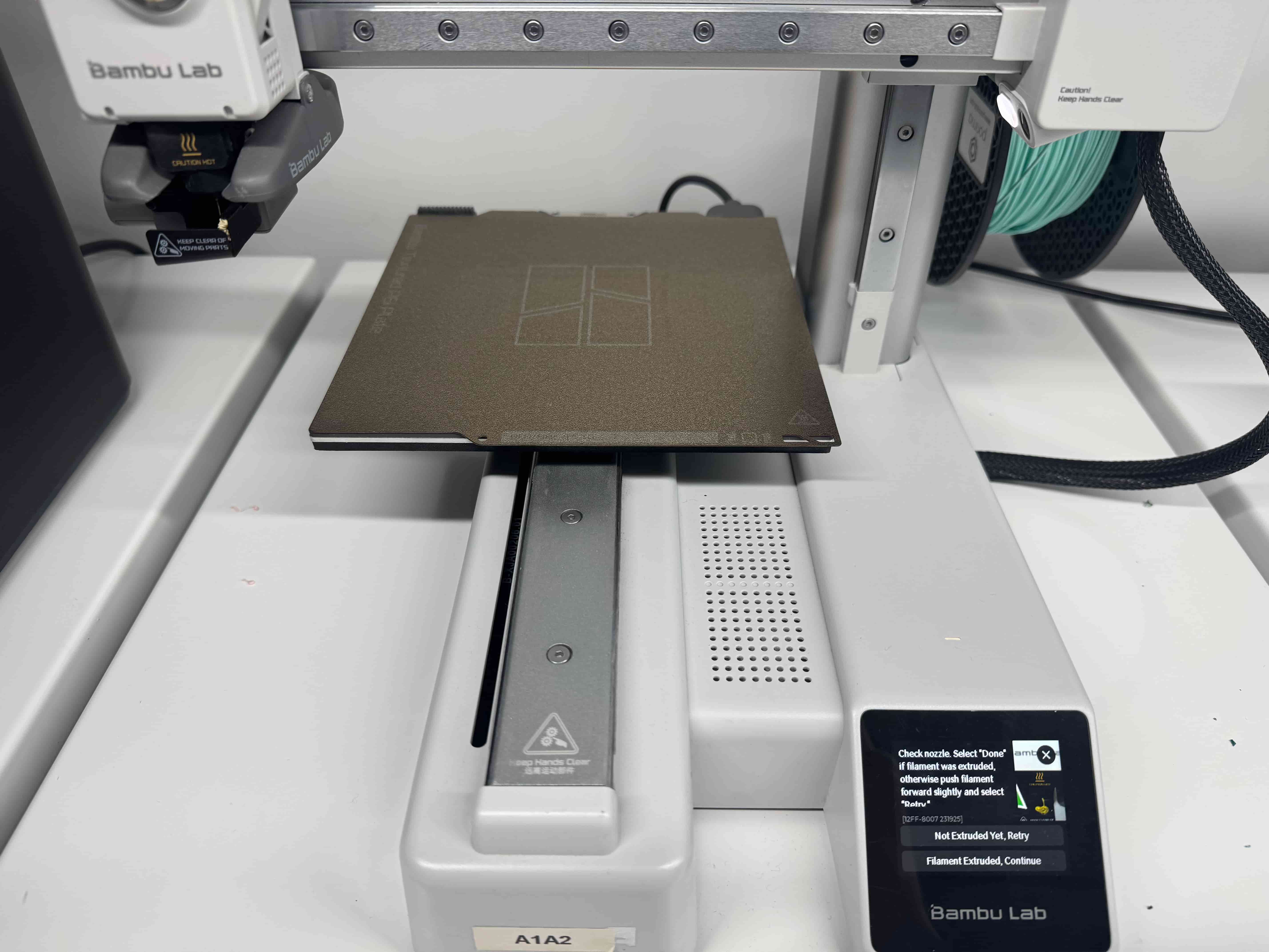 A1 Mini prompt to push filament