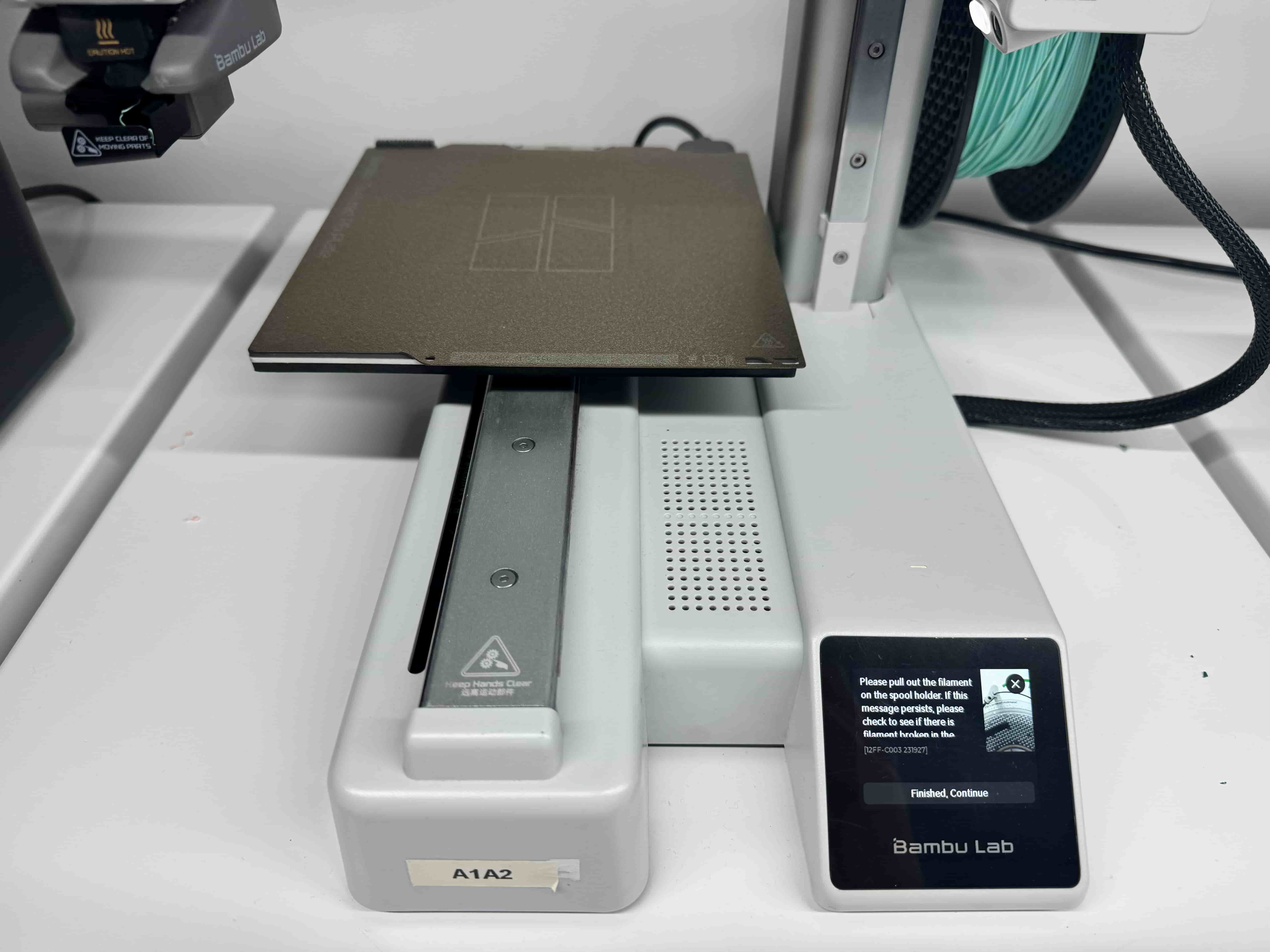 A1 Mini unload done screen